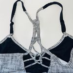 prAna Elixir Black & Gray Printed Strappy Racerback Sports Bra Photo 5