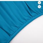 #89Plus Size Two Piece Tankini Swimsuit V Neck Tummy Control Ruched wshorts nwot Blue Photo 4