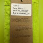 Aria  Handmade Italian Linen Monalisa Vest Dress Size Medium In Kiwi Sleeveless Photo 4
