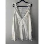 Free People  Samson Embroidered Beaded Mini Dress In Ivory/Blue Low Back Cotton Photo 7