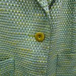 Talbots  Spring Blazer Jacket Womens 12‎ Green Cotton Knit Lined Pockets Photo 4