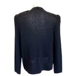 St. John Vintage 70’s Santana Knit Open Front Puff Shoulders Black Cardigan Photo 4