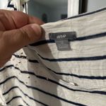 Aerie  Black and White Striped Blouse with Stud Accents Photo 2