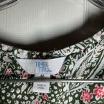 Time & Tru  Green/Pink Print V Neck Sleeveless Blouse M Photo 1