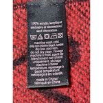 Victoria's Secret  Heart Scarf Acrylic Rectangular Black Red‎ Photo 3