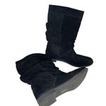 Toms  Serra perforated slouch boot in black suede HIGH ANKLE PULL ON Posh Sho Photo 3