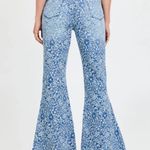 Altar'd State Altar’d State Blue Floral Flare Bell Bottom Jeans Size 27 Photo 1