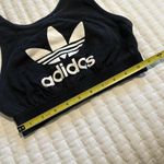 Adidas Sports Bra Black White Logo Sleeveless Workout Top No Lining Sz S Small Photo 2