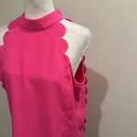 TCEC  Bright Pink Scalloped Dress Sz L Photo 1