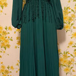 Emerald Green Long Sleeve Prom Dress size S Photo 0