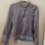 Adidas 🏃🏼♀️ Running Grey 1/4 Zip Athletic Fleece ClimaHeat Jacket🏃🏼♀️ ~med Photo 2