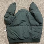 Old Navy Green Cropped Puffer Jacket Photo 2