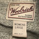 Woolrich Vtg  button down collared long tan wool cardigan Large Photo 2