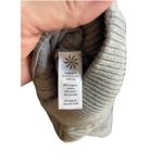 Athleta Alpine Rib Knit Sweater Jacket Size Small Gray Double Zip Photo 3