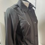 Michael Kors COPY -  Women's Black Hooded Trench Coat Size S Long Sleeve Photo 4