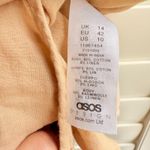 ASOS Design Cotton Linen Mini Sun Dress with Scoop Neck & Back in Tan Beige size 10 Photo 6