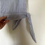 Vineyard Vines blue and white striped summer top cap sleeves side knot women's 6 Photo 3