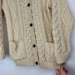 Thomas Keeling Wool Fisherman Sweater Cardigan Sz XL Chunky Hand Knit Photo 6