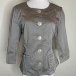 J Jill Khaki Green Jacket Blazer 8P Cotton Lady Jacket Photo 0