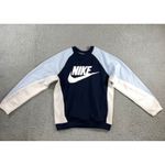 Nike Sweatshirt Women Small Graphic Colorblock Crew Neck Pullover Photo 1