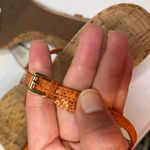 Michael Kors Micheal Kors Orange Leather and Cork Wedge Thong Sandal 9.5 Photo 6