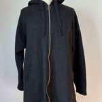 Metropolitan Cozy Charcoal Gray Hooded Zip-Up Jacket Photo 1