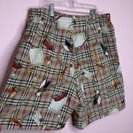 Vintage LL Sport Plaid Golf Print Shorts. Size 12 Tan Photo 6
