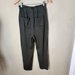 ZARA Paperback Waist Olive Green Trousers Pants Slacks Size XS Stretch Photo 4