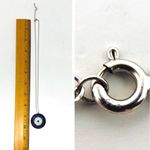 Sterling Silver  evil eye multi-colored CZ pendant necklace Photo 5