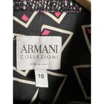 Armani Collezioni Black Pink Tweed Peplum Ruffle Hem Button Front Jacket 10 Photo 1