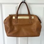 Vince Camuto Jace satchel handbag genuine leather pebbled tan Photo 0