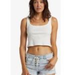 Billabong 7 30 Lite Hearted Ocean Foam Aqua Blue Raw Hem Distressed Jeans Shorts Photo 1