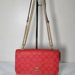 Coach NWT CA151 Signature Klare Crossbody Blocked Signature Canvas Miami Photo 0