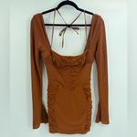 Oh Polly  Long Sleeve Corset Going Out Bar Long Sleeve Ruched Mini Dress 6 NWT Photo 2