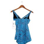 NEW Hydrofinity Chlorine Resistant Leafy Lines One Piece Swimsuit Blue Size 10 Photo 5