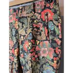 Peruvian Connection  Ismena Black Floral Linen Pants Sz. 2 Photo 3