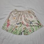 Women’s Satin Shorts Cottagecore Fairy Garden Butterfly Floral Sleep sz Small Photo 2