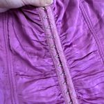 Olivaceous Women’s Small Pink Ruched Ruffle Mini Dress Strappy Corset Club Party Photo 7