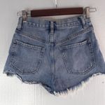 PacSun  25 Vintage High Rise Denim Raw Hem Distressed Shorty Shorts Photo 1