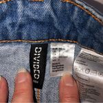 Divided Denim Mini Skirt Size 2 Blue Button Front Jean Light Medium Wash Cotton Photo 2