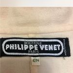 Vintage Philippe Venet Boutique Paris Cream Red Trim Blazer RARE 60s 70s CUSTOM Yellow Size M Photo 6