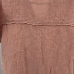 easel  blush pink v-neck oversized boxy short sleeve top M slub knit casual Photo 5