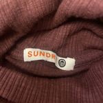 Sundry  3 mauve ribbed knit cotton‎ modal long sleeve long line turtleneck large Photo 4