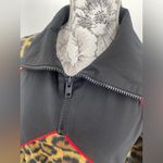 Terez  leopard print‎ quarter zip windbreaker, size small Photo 3