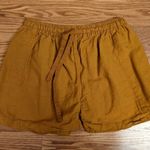 2pc Coord Fitted Button Up Tank Shorts Sz S Mustard Yellow Cottage Peasant Boho Photo 7