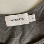 Talentless  Gray Cropped Tank Top Minimalist Stretch Scoop Neck Lounge S Photo 2