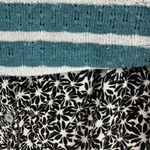 Anthropologie  Postmark Size Small Sweater Green Layered Floral‎ Pullover Cozy Photo 4