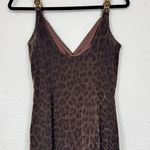 Vintage Scott McClintock Brown Leopard Print Maxi Dress Womens 6 Formal Glitter Photo 1