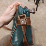 J.G. Hook Leather Brown Green Small Purse Bag Adjustable Purse Zipper Cross Body Photo 7