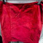 W By Worth  💯 Genuine RED Suede Leather Skirt size 4 Photo 0
